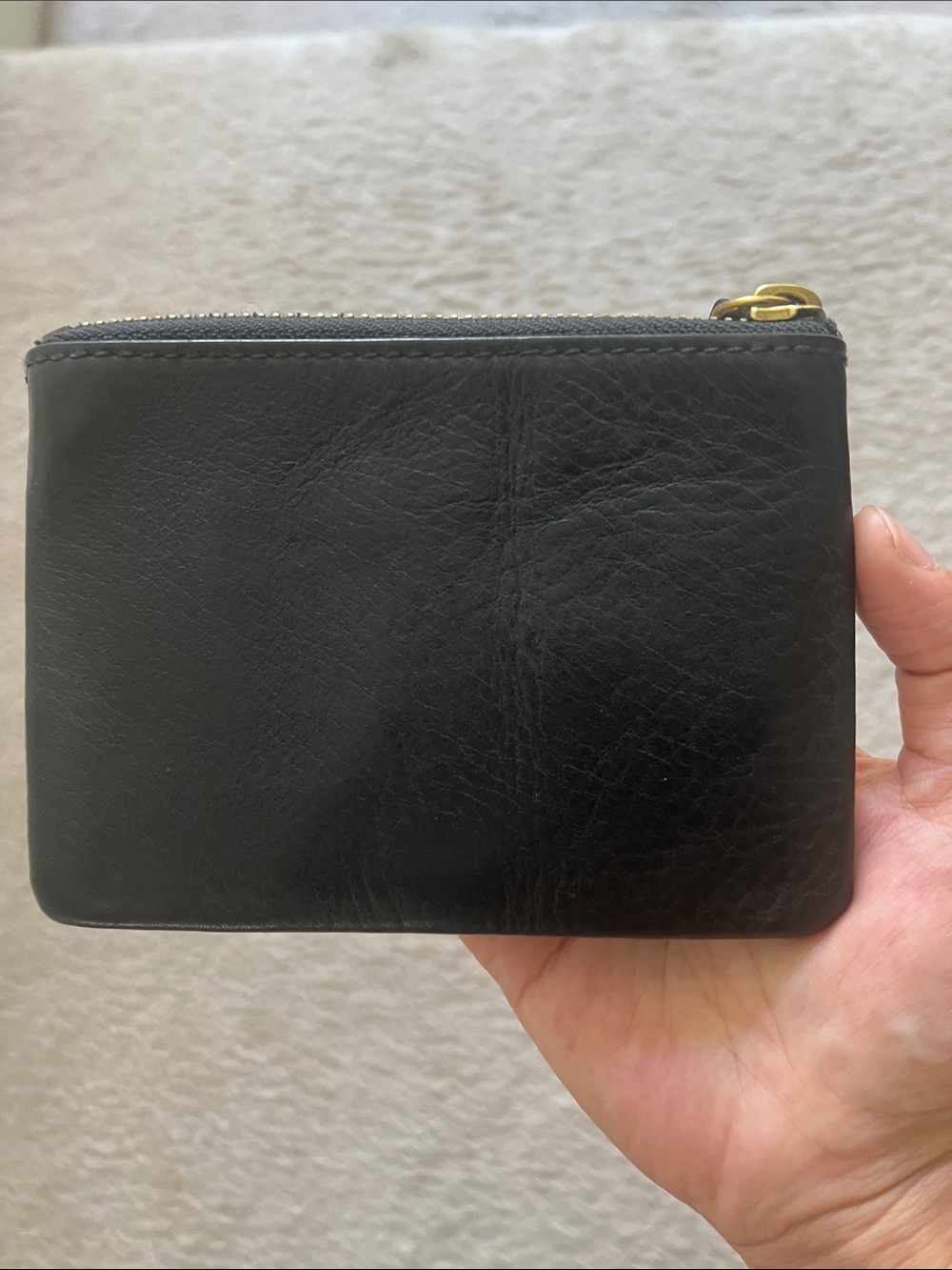 Madewell Black Leather Zip Card Wallet - Picture 2 of 3
